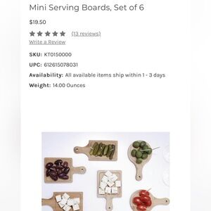 Mini charcuterie boards set of 35